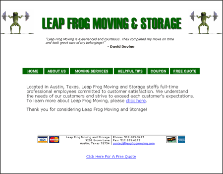 Leap Frog Moving