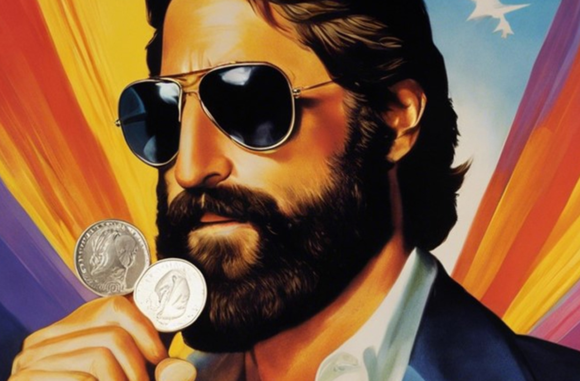 WhatNot.com Sales Banner - Portrait of a bearded AVITUDE brand man.